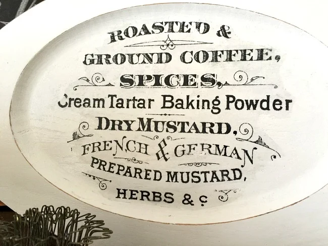 A Farmhouse Tray with a Coffee Image Transfer from the Graphics Fairy