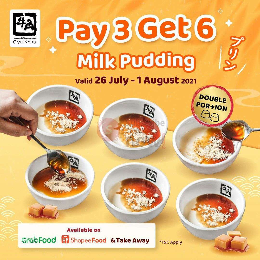 Gyu Kaku Promo Milk Puding - Beli 3 Dapat 6