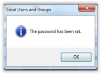 click OK - create password windows password