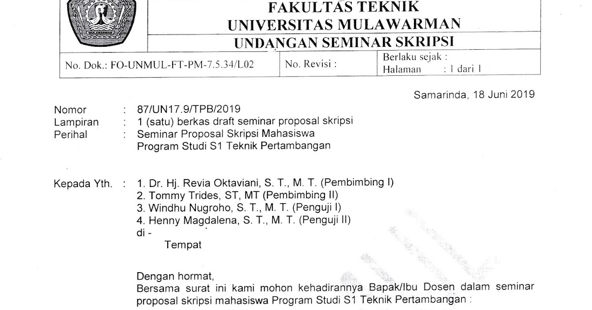 Seminar Proposal Skripsi Nur Qarima Azis 1509055021 Senin 24 Juni 2019 S1 Teknik Pertambangan Universitas Mulawarman