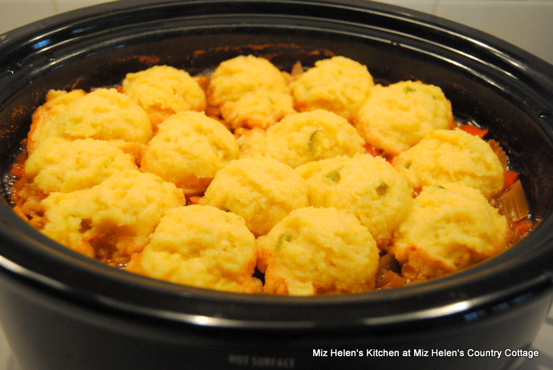 Slow Cooker Pinto Bean Stew with Corn Bread Dumplings