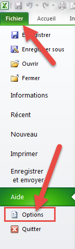 Options Excel