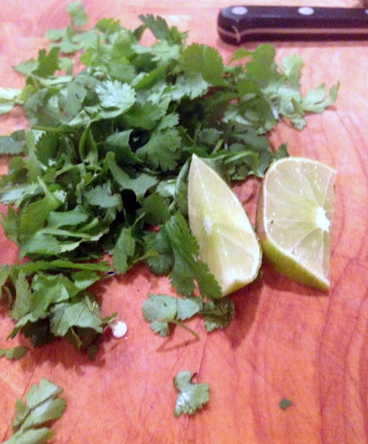 cilantro and lime