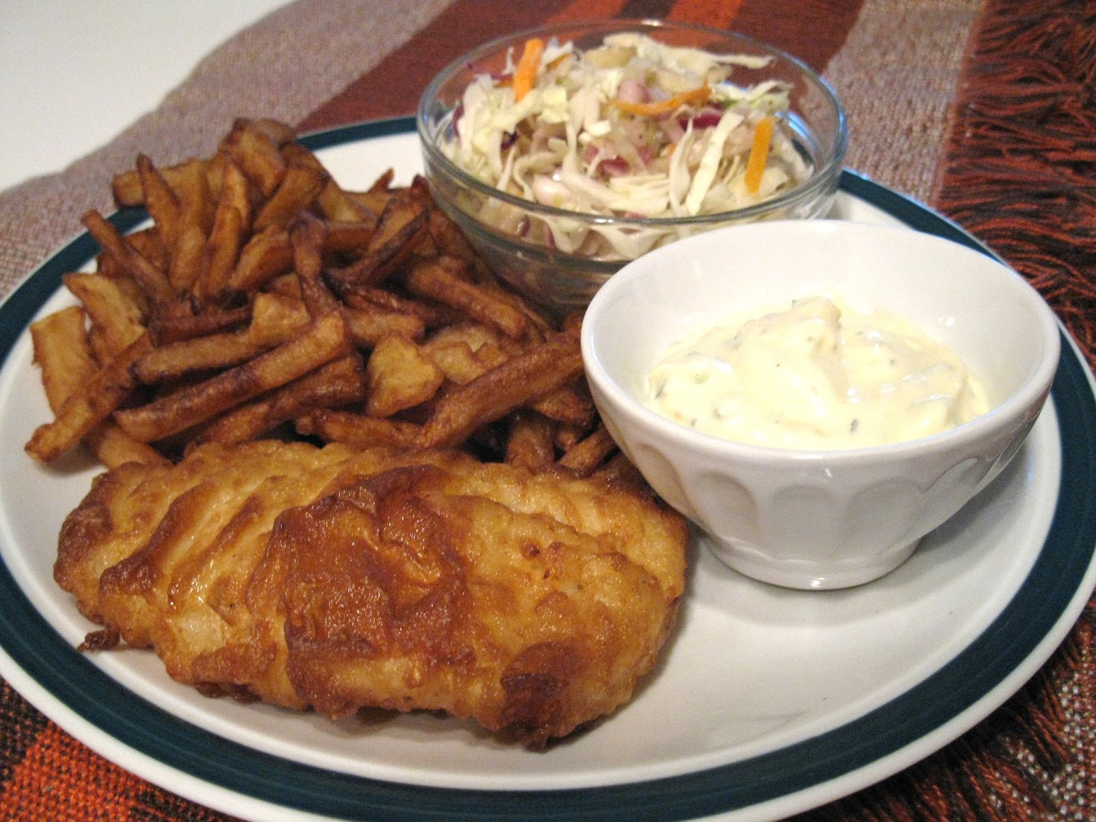 Ma cuisine...sans prétention Fish and chips d'aiglefin à la bière blonde