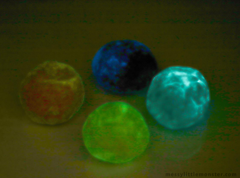 Glow in the Dark No Cook Playdough Recipe - Messy Little Monster
