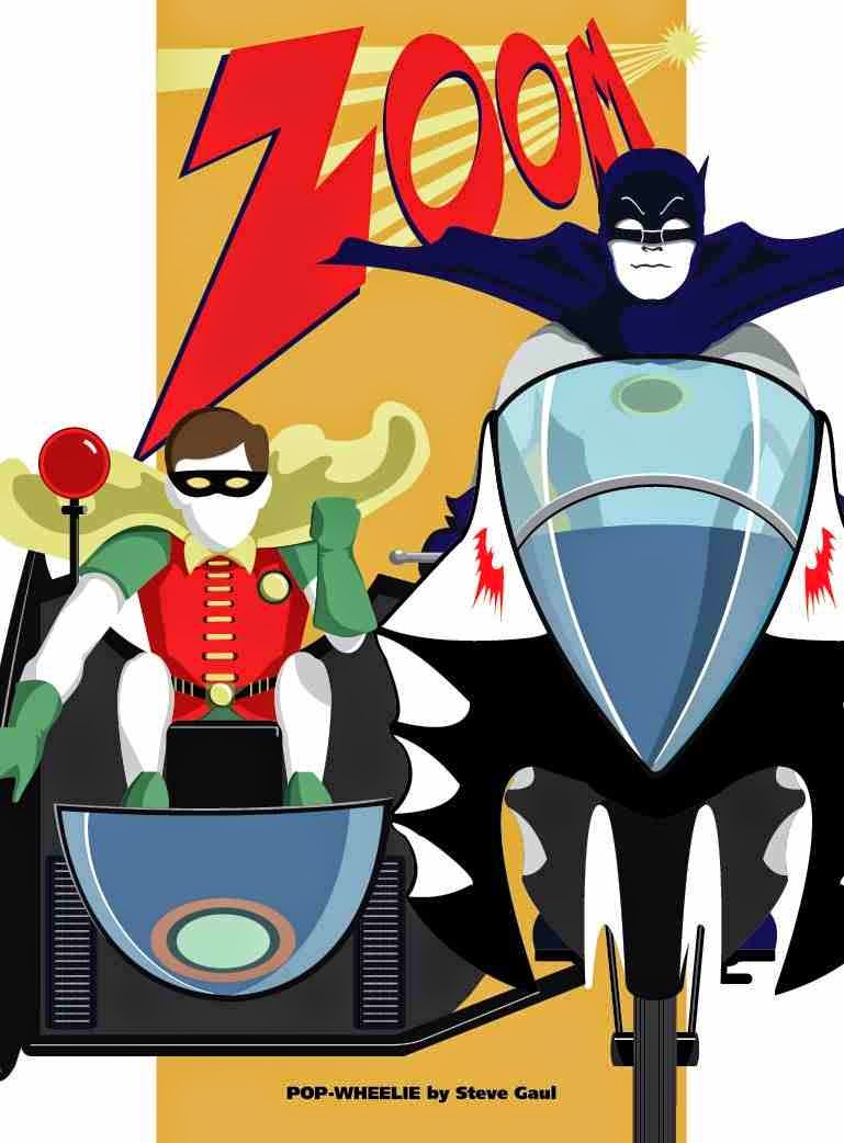 BAT - BLOG : BATMAN TOYS and COLLECTIBLES: Steve Gaul's CLASSIC 1966 TV  Series BATMAN AND ROBIN BAT-CYCLE Pop Art Print