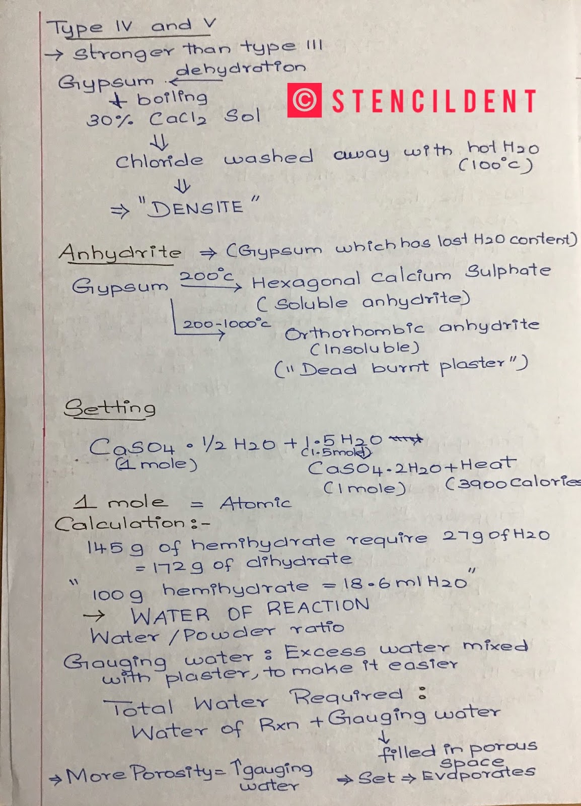 gypsum products dental materials