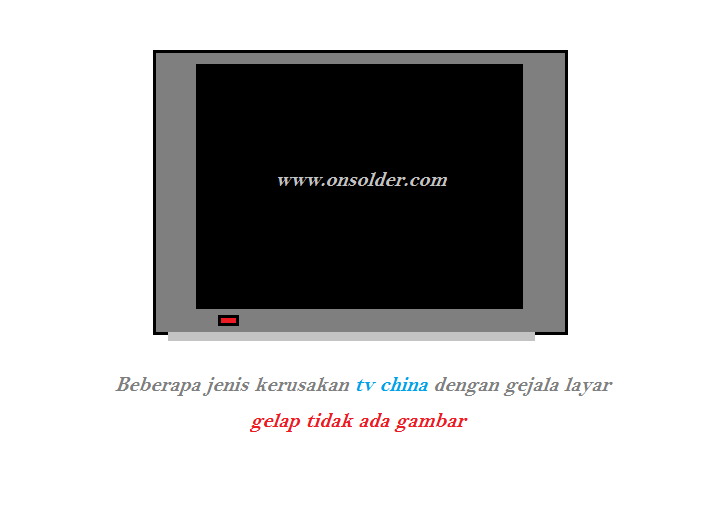 Kumpulan Kerusakan TV China layar gelap tidak ada gambar