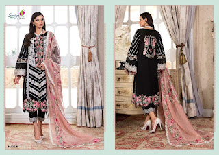 Saniya Trendz Crimson 21 schiffli work pakistani suits