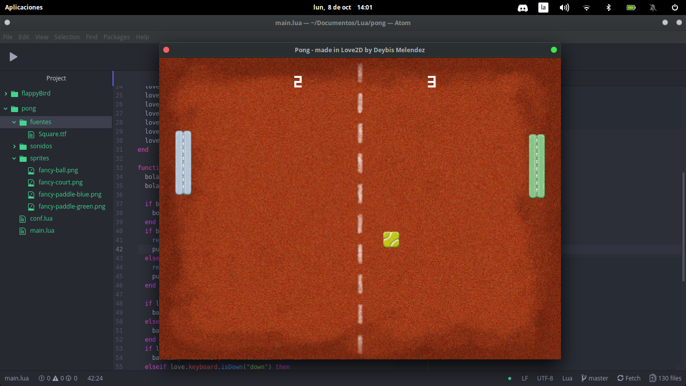 Guia rapida para iniciarse en Lua Love2D Tutorial como hacer un Pong