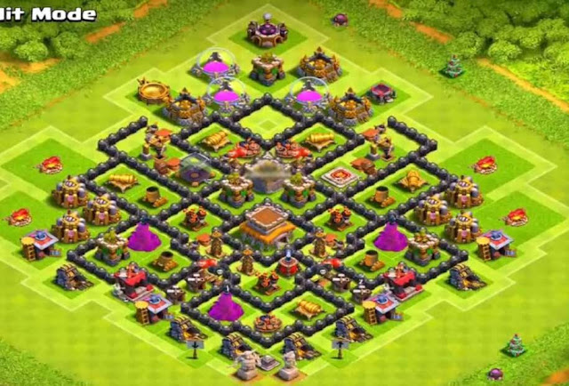 Base Town Hall 8 Clash of Clans Trophy