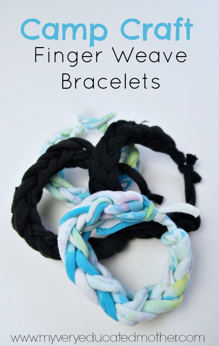 Here's a super easy camp craft to try on your next scouting adventure, finger woven bracelets!