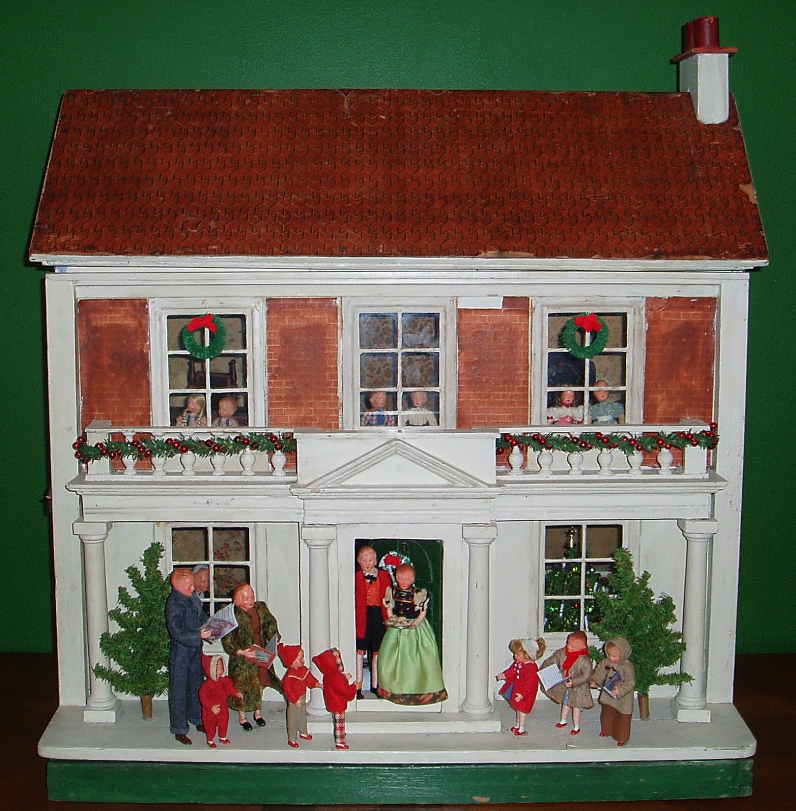 My Vintage Dollhouses Christmas over the years in my dollhouse village....