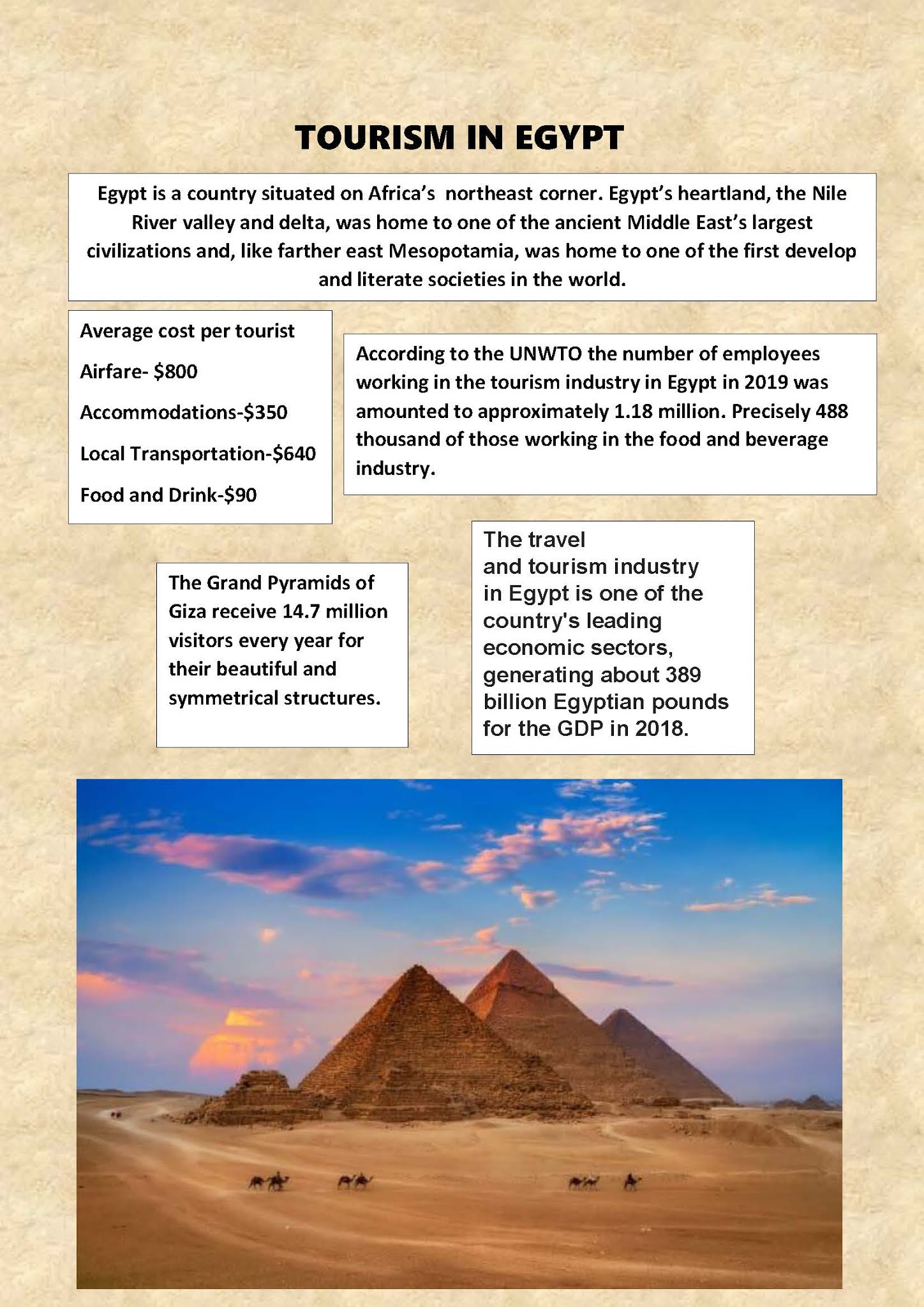 Stage 5 Tourism 2020: Tourism in Egypt Infograph - Anam