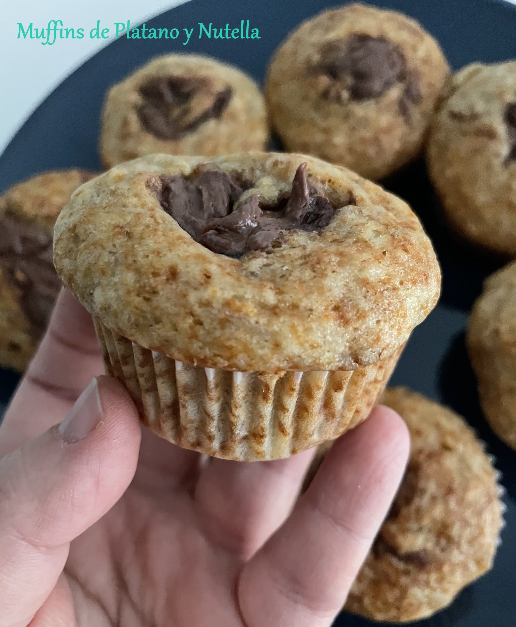 MUFFINS DE PLÁTANO Y NUTELLA