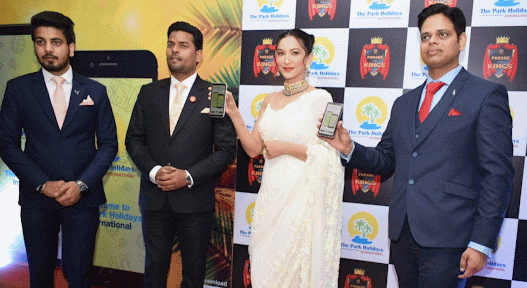 Gauhar Khan launches The Park Holidays International's Mobile App In New Delhi Gauhar Khan launches The Park Holidays International's Mobile App In New Delhi