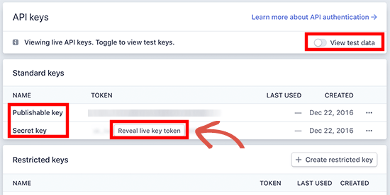 Stripe Donate Button in Wordpress Websites Publishable key feilds in WPForms settings