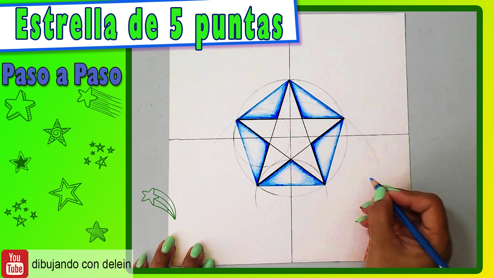 Dibujo de una estrella de 5 puntas