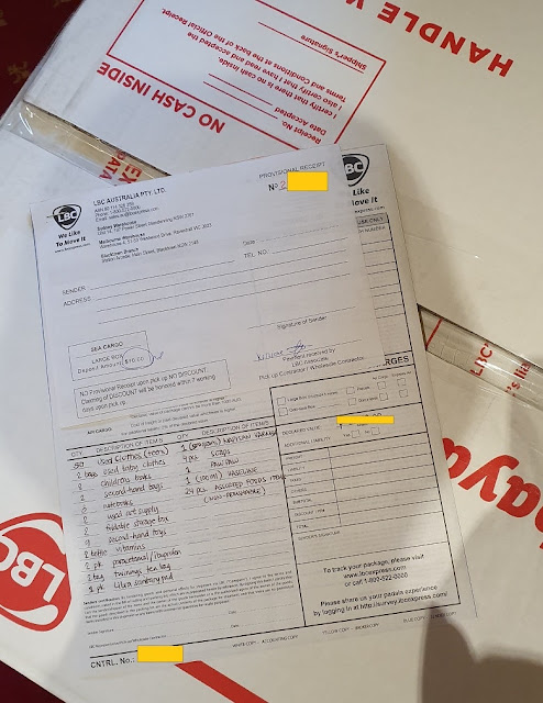 balikbayan box from Melbourne to the Philippines