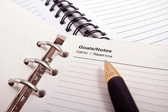 goalsetting notebook