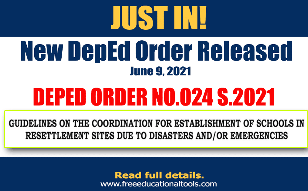 DepEd Order 024 S. 2021 Guidelines on the Coordination for