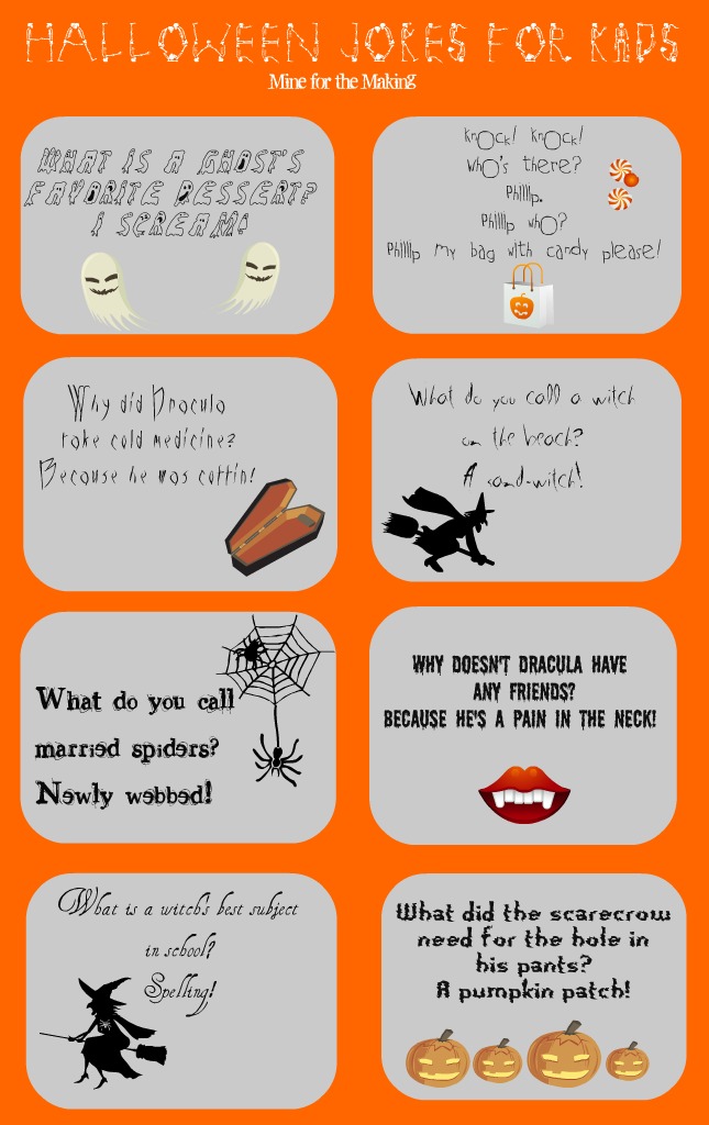 <b>Halloween Jokes</b> for <b>Kids</b> {printable} - Mine for the Making