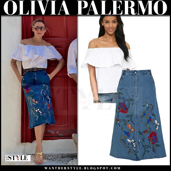olivia palermo denim skirt
