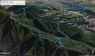 Hike tracks roundtrip from Bergamo to Prati Parini.