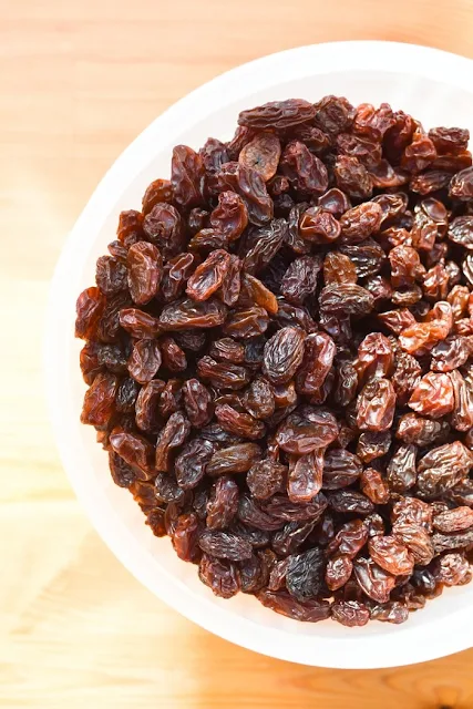 tub of raisins