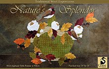 Natures Splendor Wool Applique Wallhanging 14" x 24"