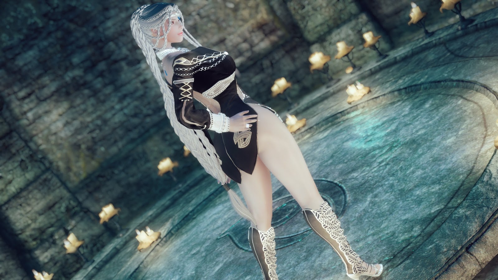 Dint BDO Sorceress Outfit Dahlia of the Night.