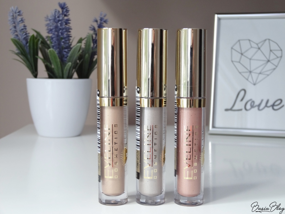 metaliczne cienie w kremie Eveline recenzja blog swatch