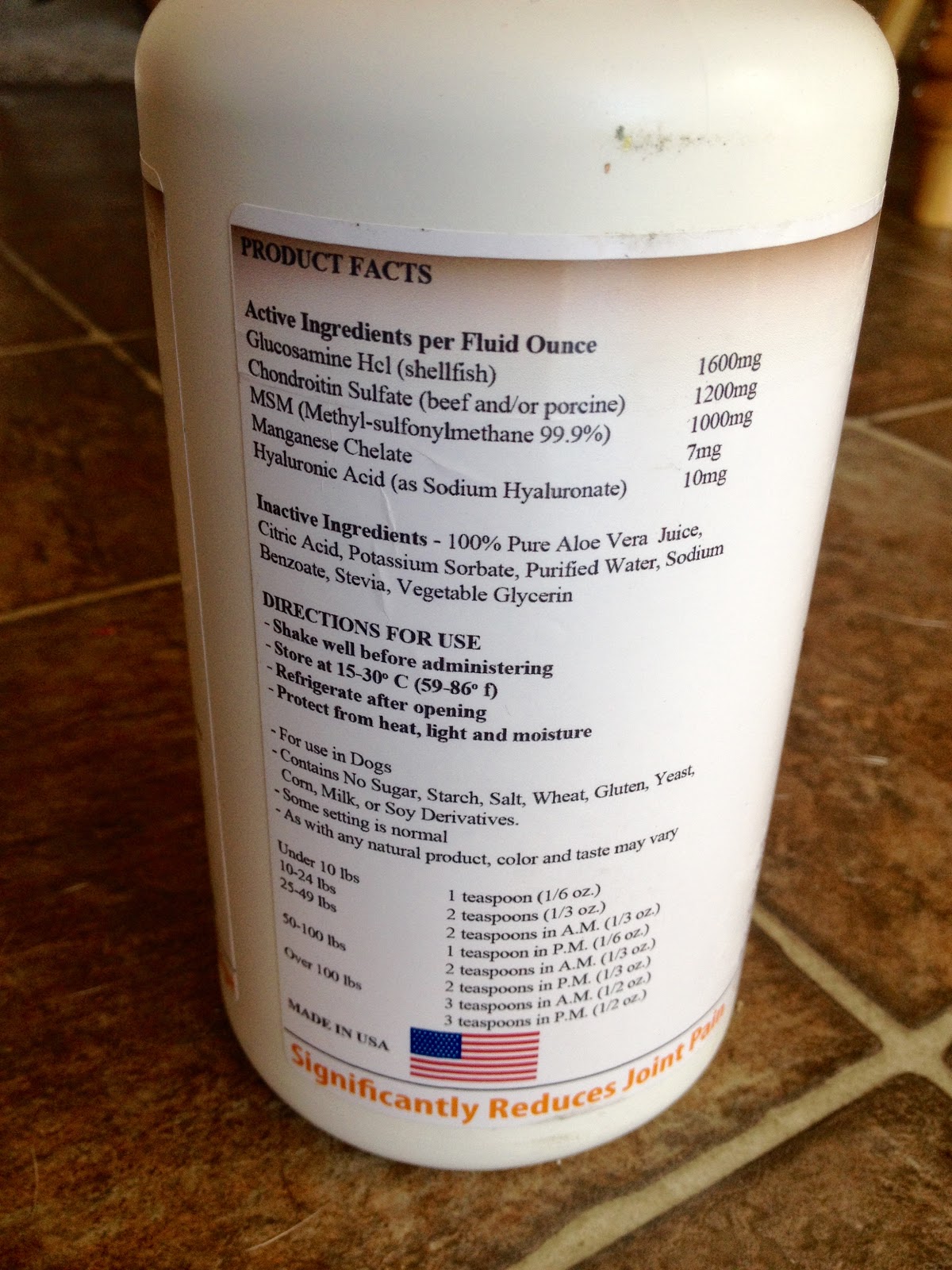 deanna time DOG Hip& Joint Pain Supplement