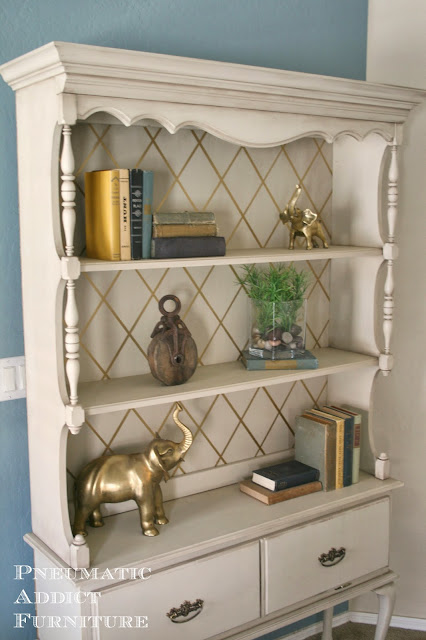  Old Dresser Hutch Turned Bookshelf