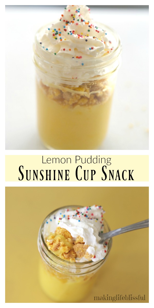 Lemon Pudding Sunshine Cup Snack Making Life Blissful