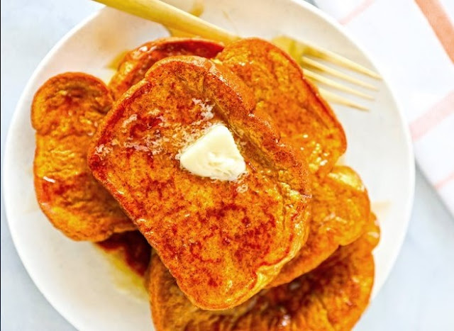 Pumpkin French Toast #breakfast #vegetarian