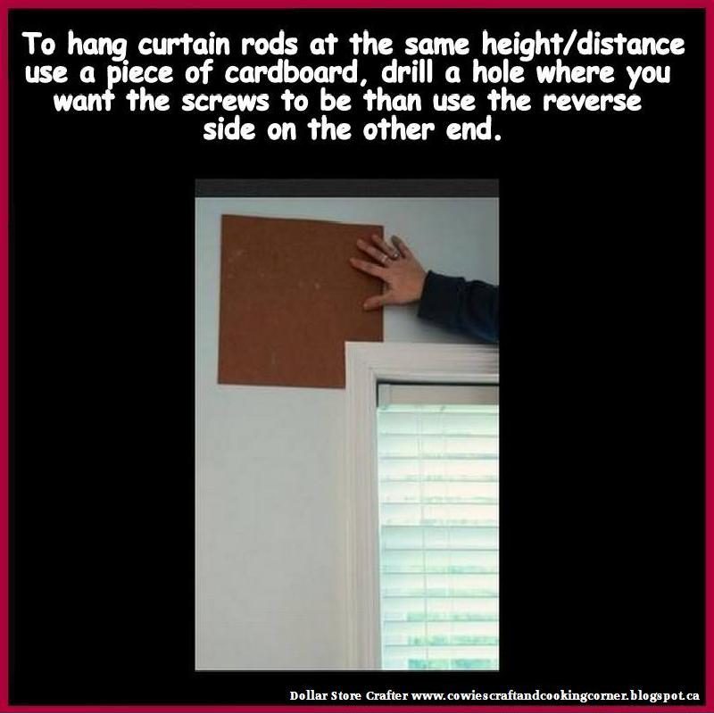 Dollar Store Crafter How To Hang A Curtain Rod Perfectly