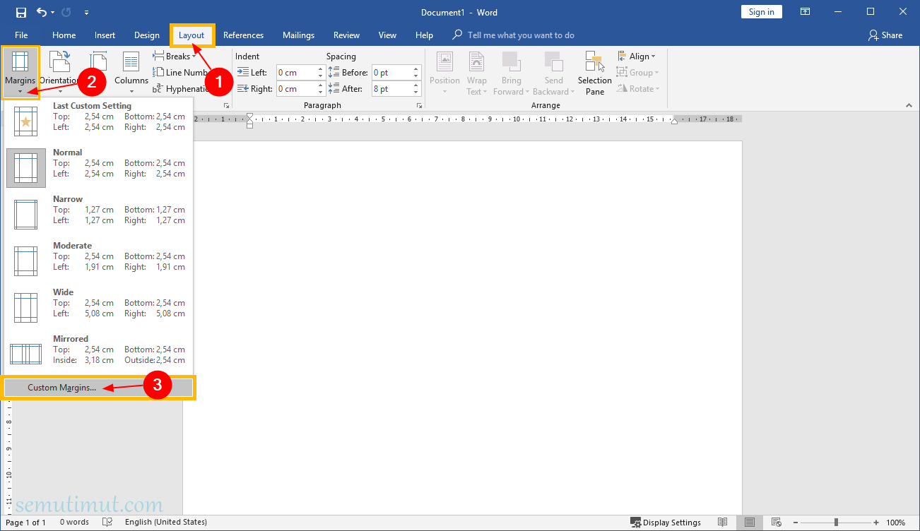 Cara Mengatur Margin Di Word Untuk Skripsi Makalah Semutimut Tutorial Hp Dan Komputer Terbaik