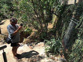 A photo of me shooting the commemorative plaque of the thirty friars.