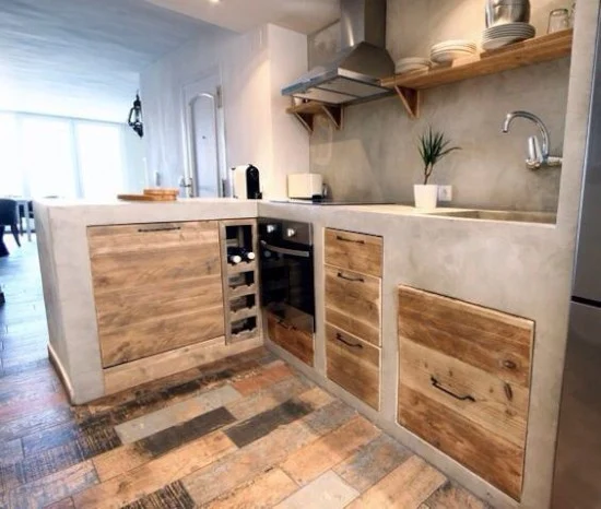 meja dapur cor dengan beton ekspos gambar inspiratif meja dapur cor dengan beton ekspos