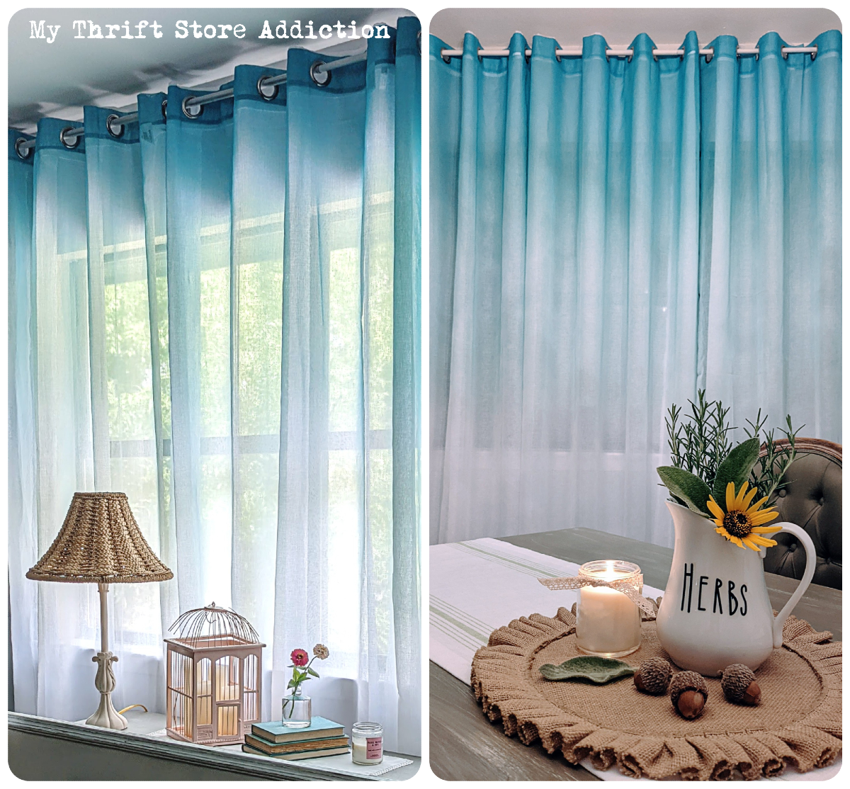 no-sew curtain hem hack