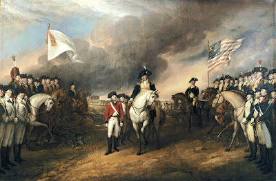 Les Anglais se rendent aux Américains et aux Français à Yorktown