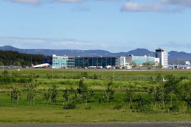 Iceland's Domestic Airport in Reykjavik viewed on a walk in Vatnsmýri