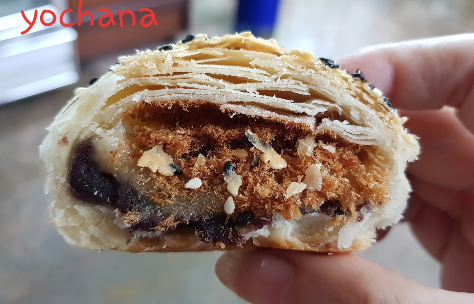 Yochana's Cake Delight! 3Q Mochi Pastry (Floss, Mochi and Red Bean paste)