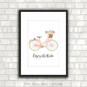 The Cozy Red Cottage: Free Spring Bicycle Prints