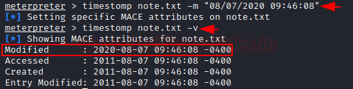 Anti-Forensic Techniques with Timestomp