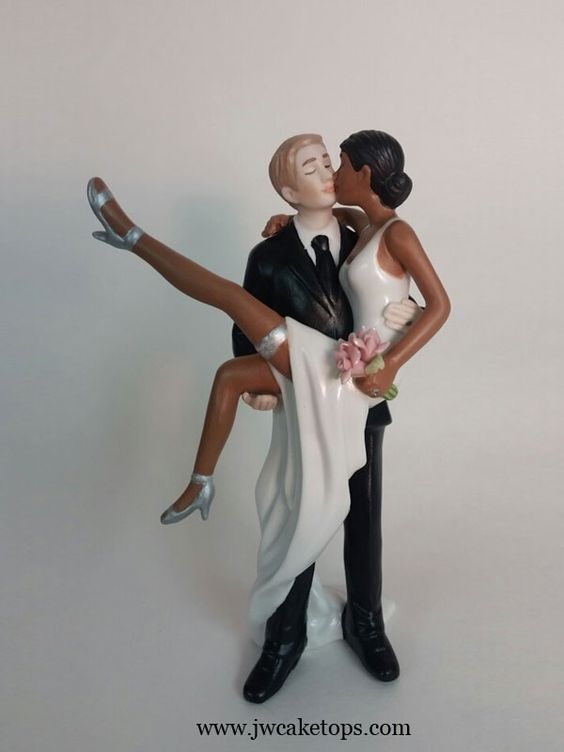 10 CHIC INTERRACIAL WEDDING CAKE TOPPERS