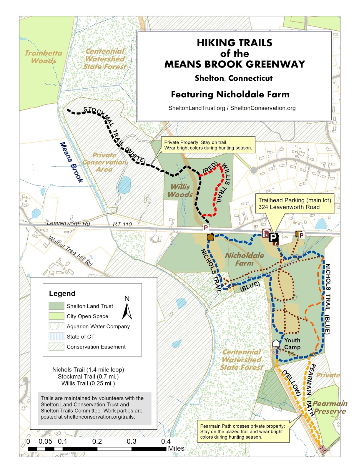 Shelton Trails Committee The Means Brook Greenway Trail System