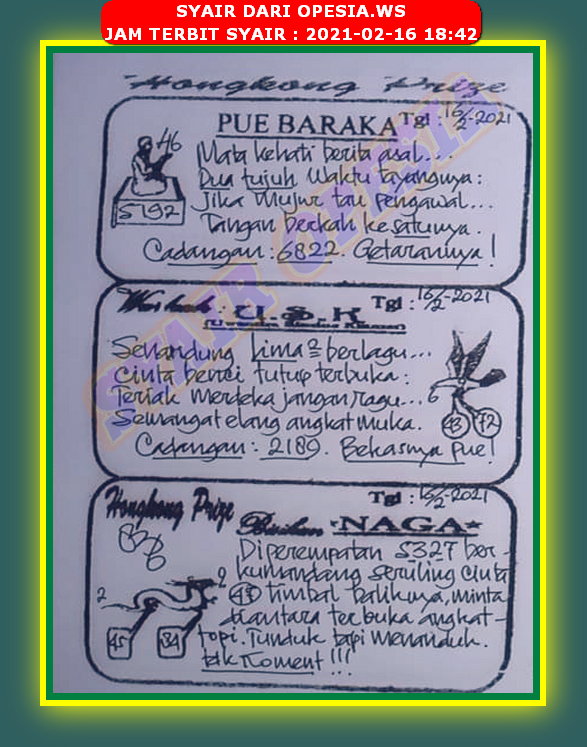 Forum Syair Hongkong 16 Februari 2021 Royal Syair