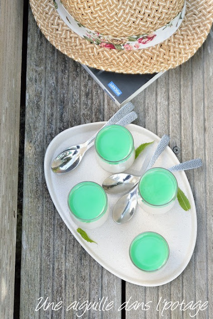 Panna cotta coco au coulis de mojito